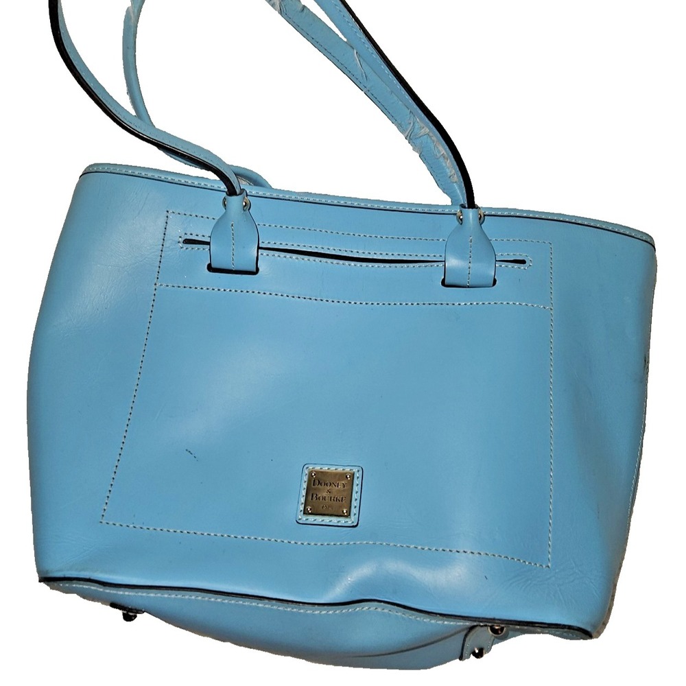 Dooney & Bourke Bag Blue Leather Shoulder Bag Satchel Tote